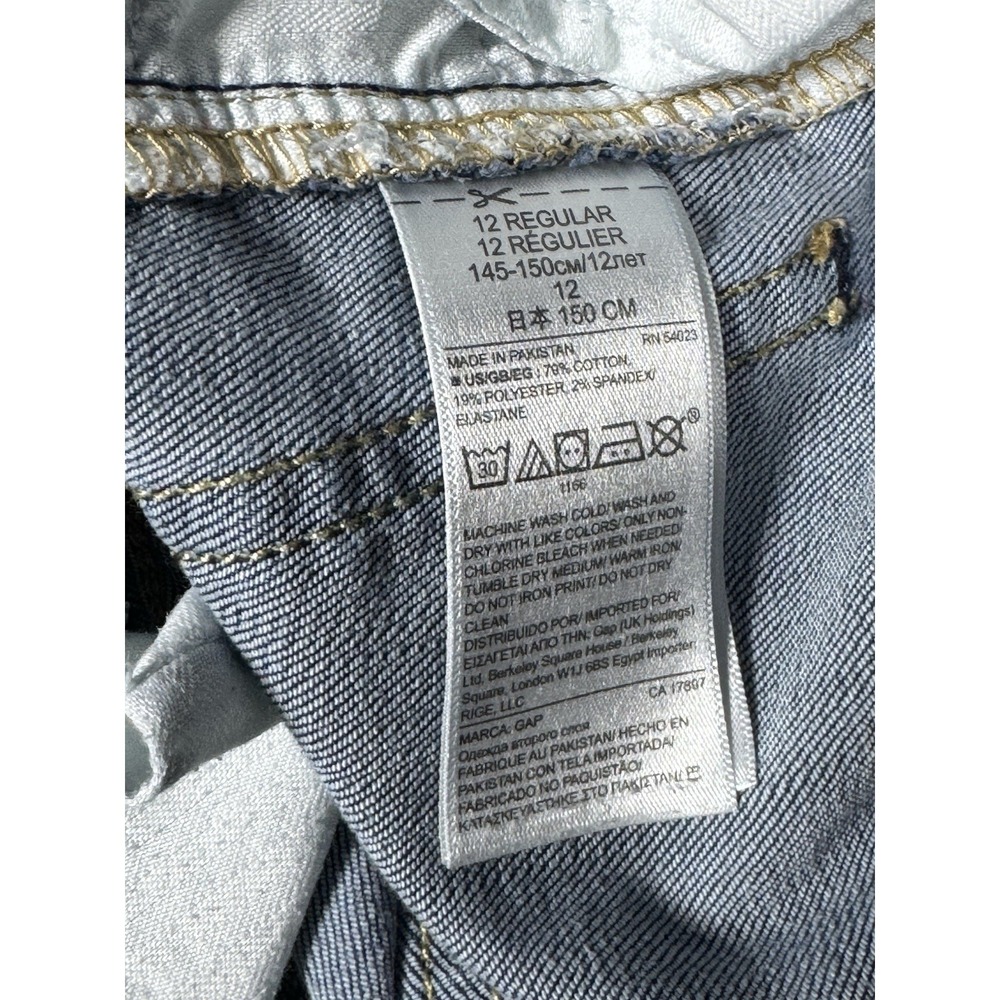 Gap Kids 1969 Blue Jean Burmuda Shorts Girls 12 Adjustable Waist Denim (B7) - Picture 8 of 8